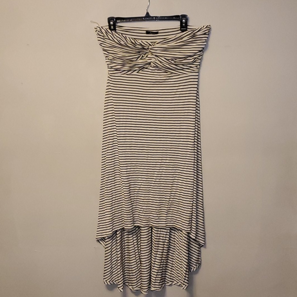 Sopranos Black & White Strapless High Low Dress